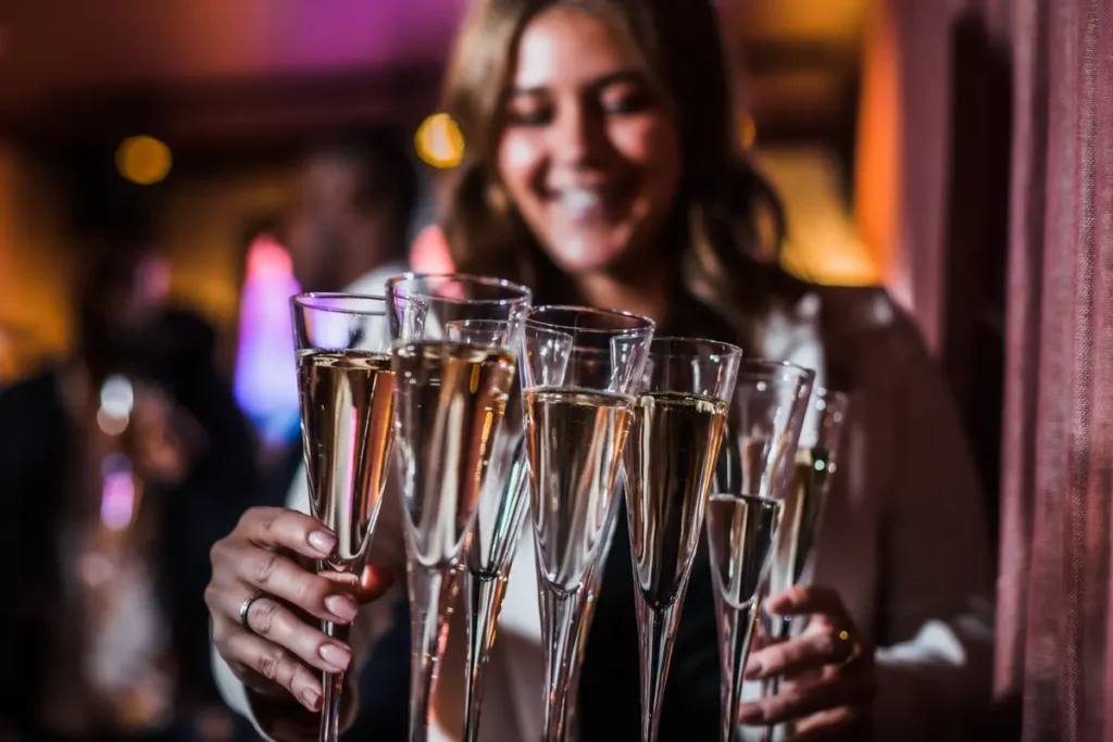 A champagne toast